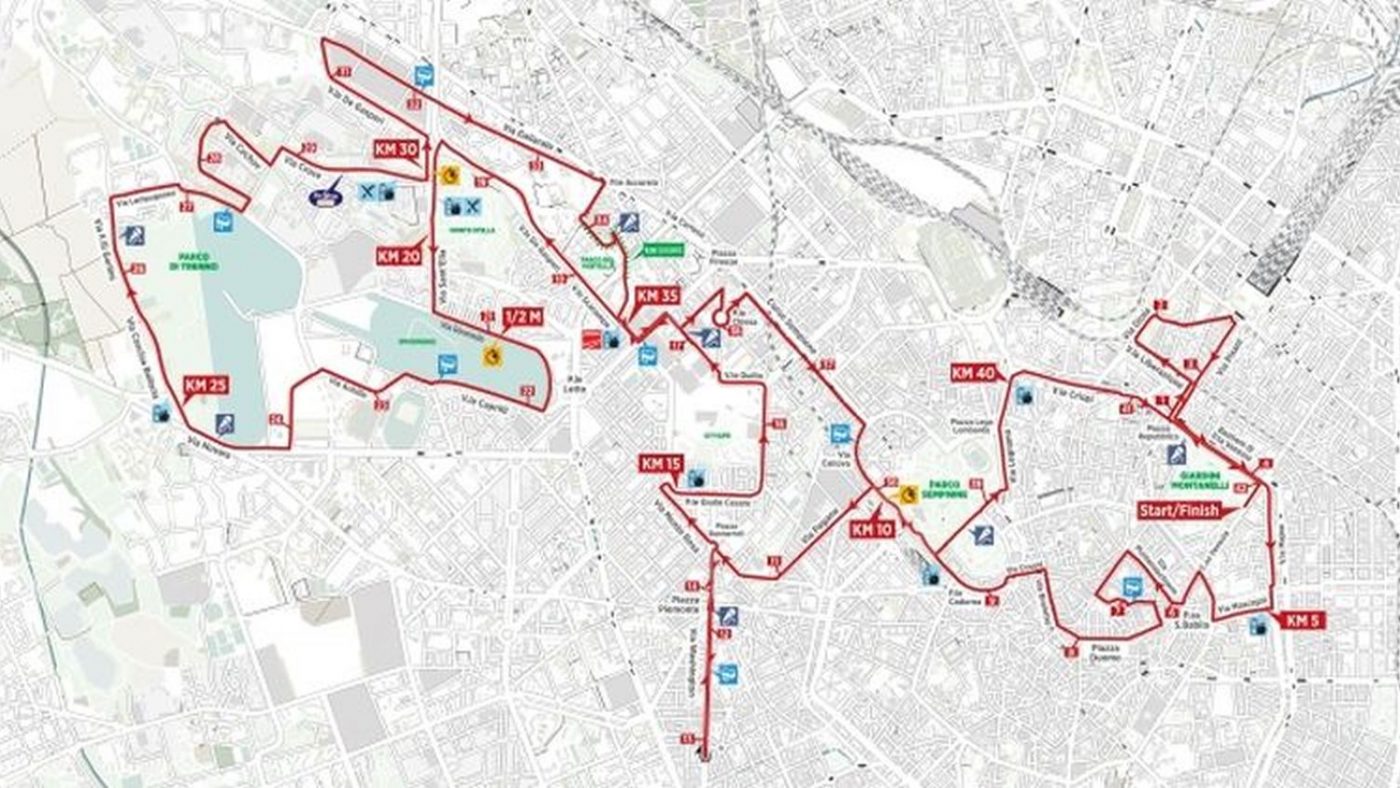 Mappa del percorso della maratona