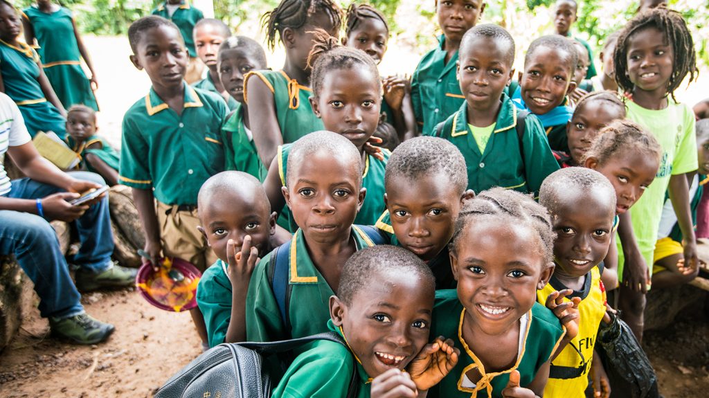 Students from Gbendembu School in Sierra Leone.