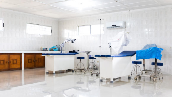The operating theatre in the new clinic.