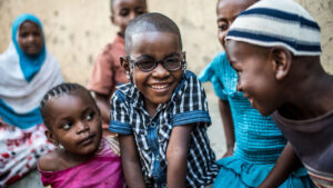 saidi smiles with his friends